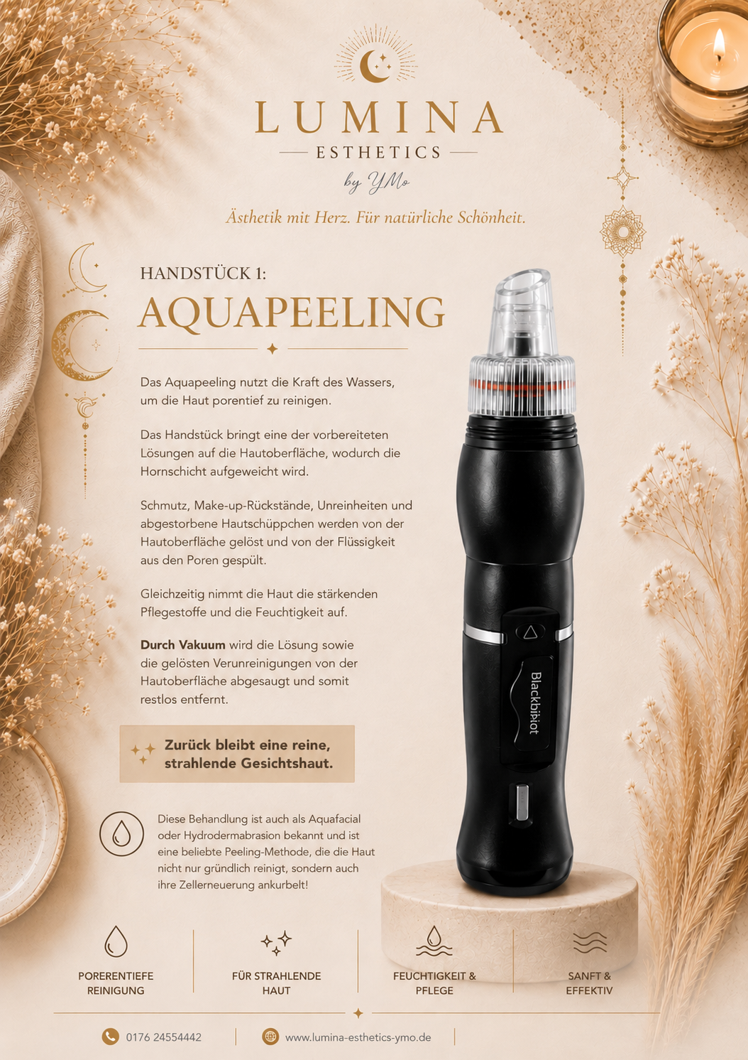 Lumina-Vorlage zum Handstück Aquapeeling