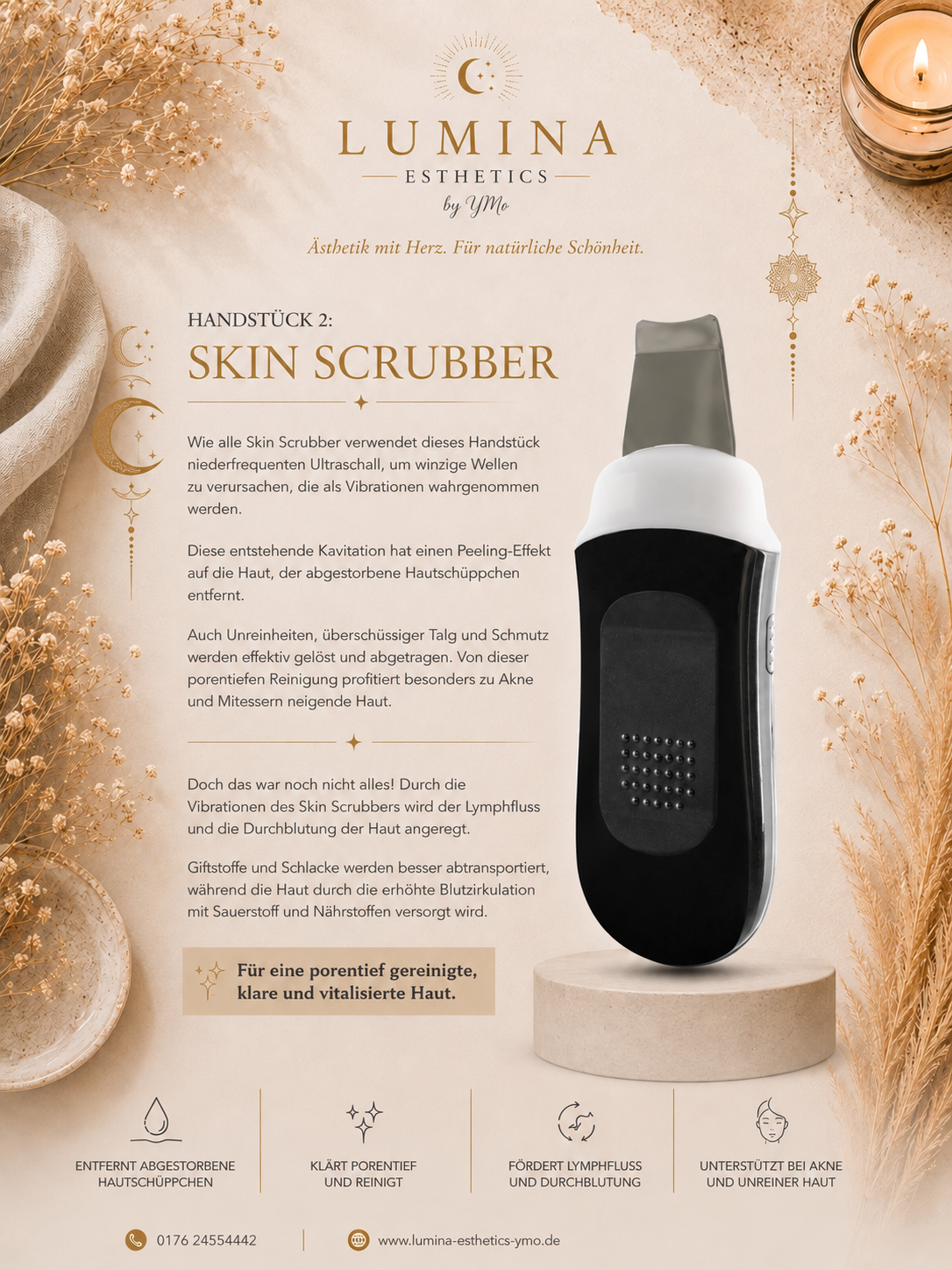 Lumina-Vorlage zum Handstück Skin Scrubber