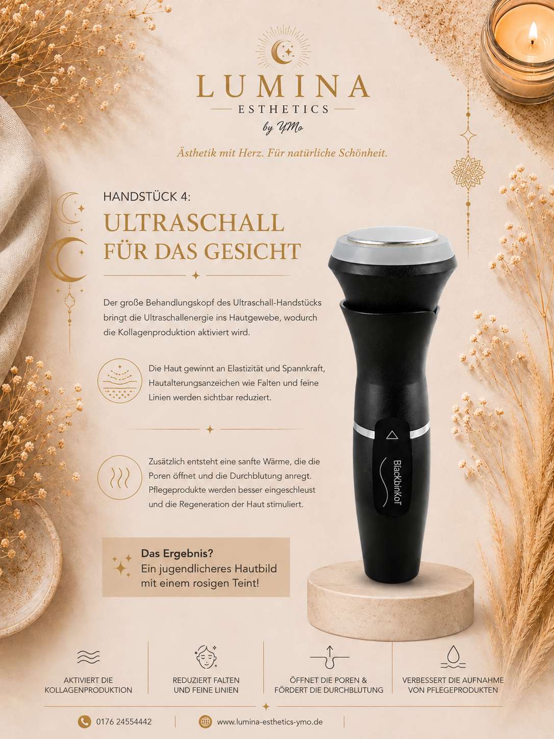 Lumina-Vorlage zum Handstück Ultraschall · Gesicht