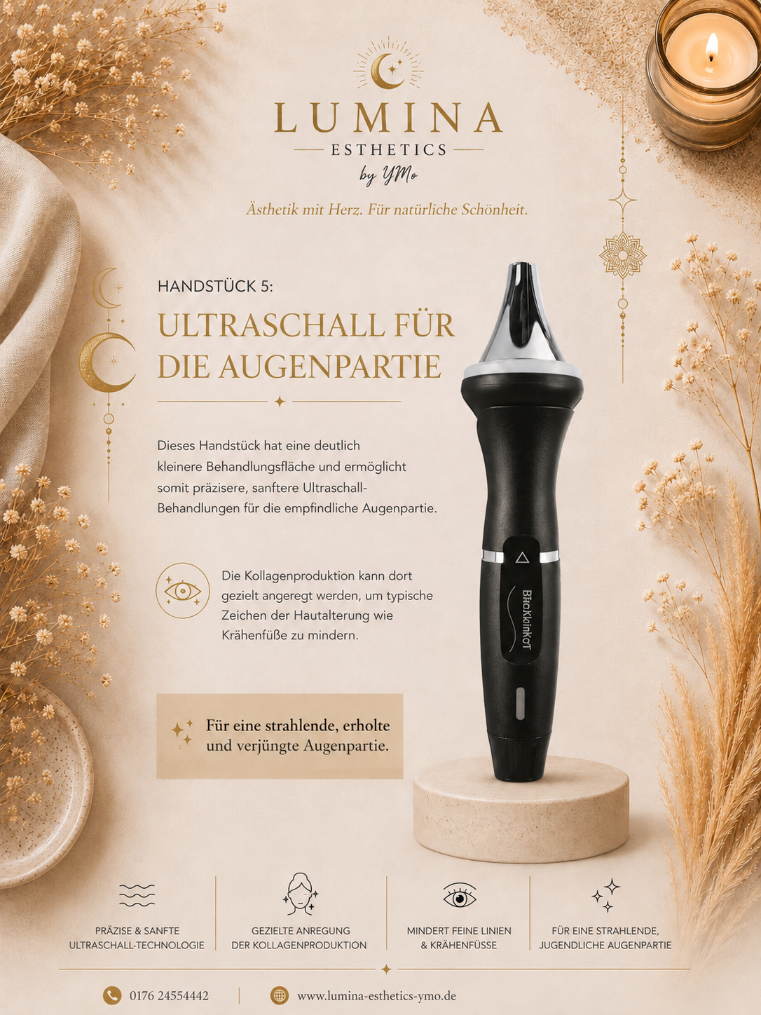 Lumina-Vorlage zum Handstück Ultraschall · Augenpartie